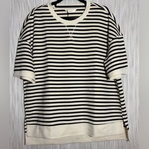 Glamaker Striped Black and White Women's Tee